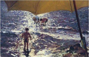 Beach Painting - midday at valencia beach 1904
